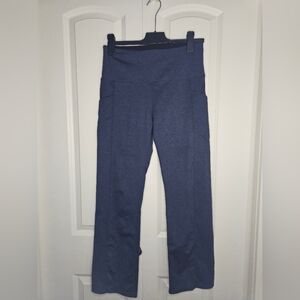 Tuff Athletics Blue High-Waisted Leggings Pants Straight Leg SZ M